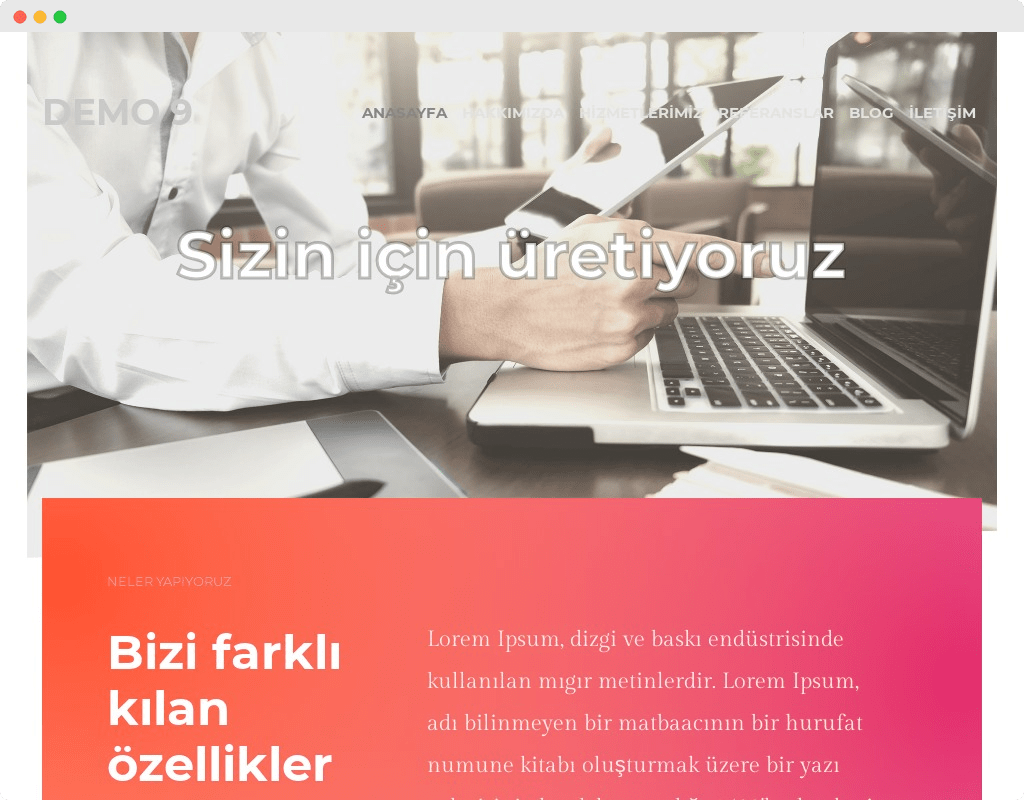 Ankara Web Tasarım Demo Siteler